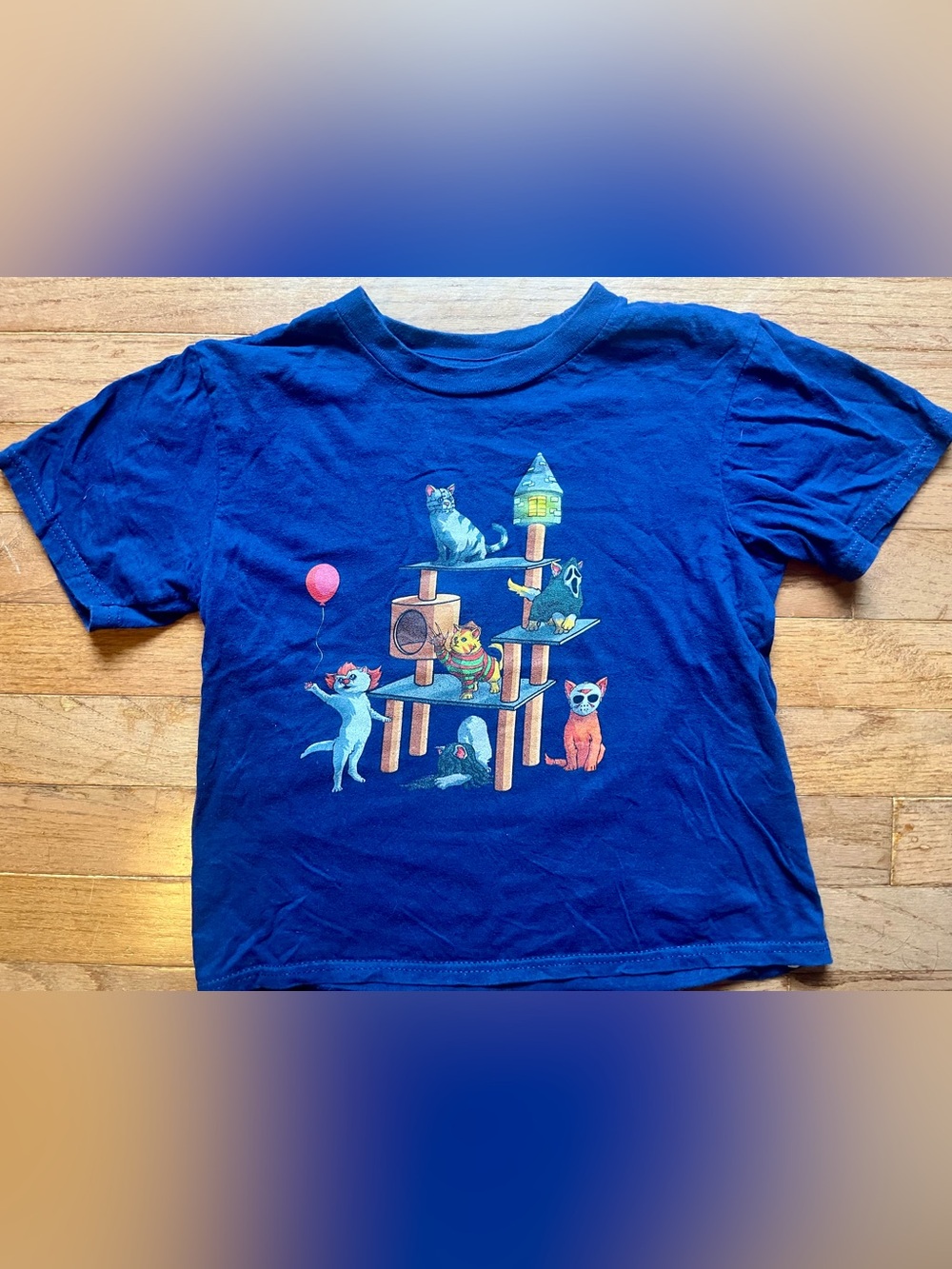Little Kid’s Horror Movie Cats Tee
